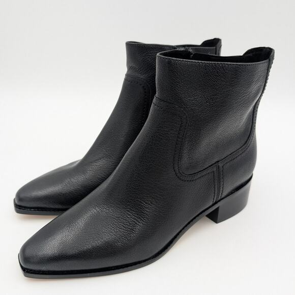 Cole Haan Naia Pointed Toe Block Heel Booties Women's Black Size US9B - Picture 1 of 8
